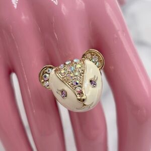 Crystal Teddy‎ Bear Ring Jewelry